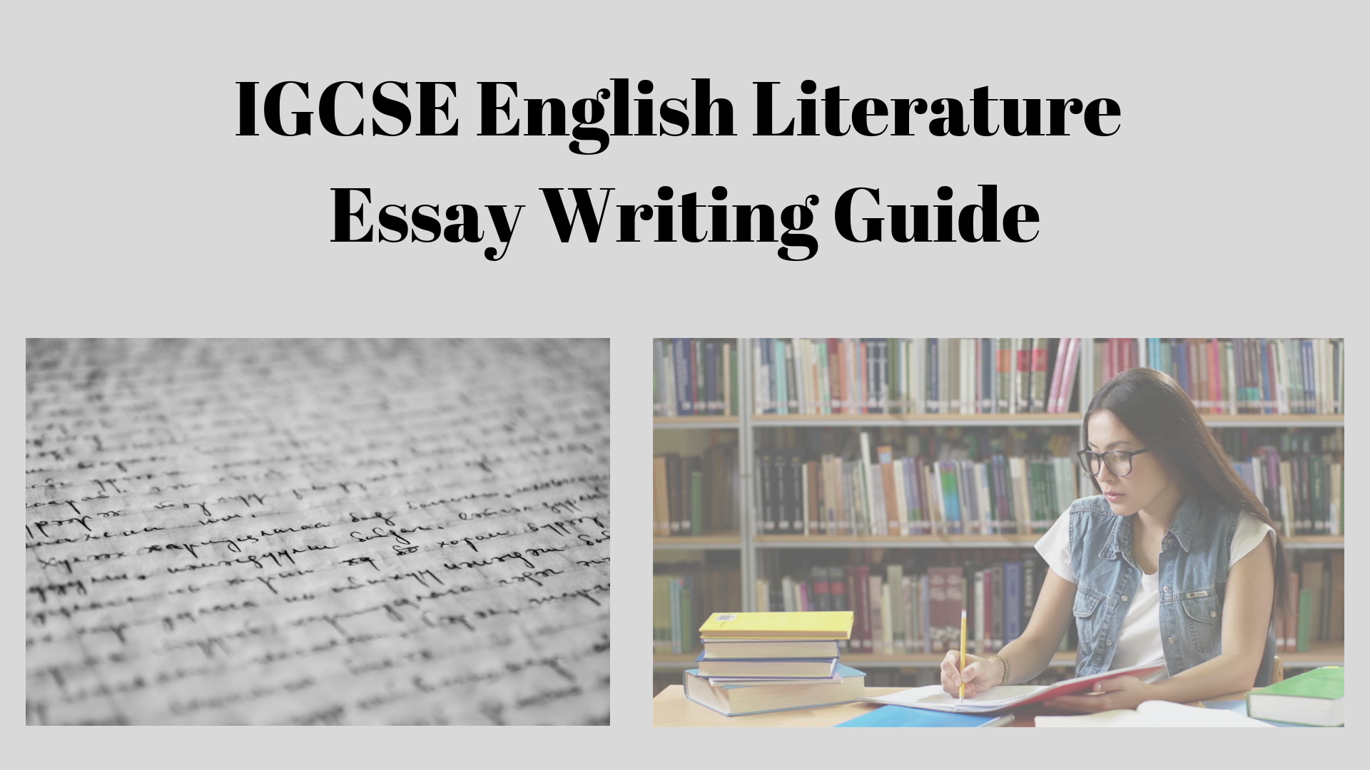 how to write a good igcse literature essay