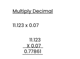Multiply decimals 
